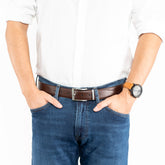 Tom Tailor Męski Pasek Skórzany Klasyczna Skóra Tg1069r45/690 35mm Gürtel Q.1645 0690 Darkbrown